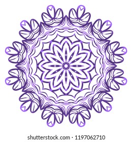 Vintage Invitation card with Mandala pattern. decorative elements. vector illustration. Anti-stress therapy pattern