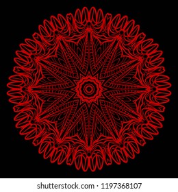 Vintage Invitation card with Mandala pattern. decorative elements. vector illustration. Anti-stress therapy pattern