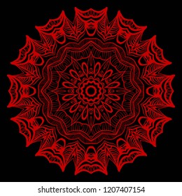 Vintage Invitation card with Mandala pattern. decorative elements. vector illustration. Anti-stress therapy pattern