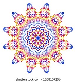 Vintage Invitation card with Mandala pattern. decorative elements. vector illustration. Anti-stress therapy pattern