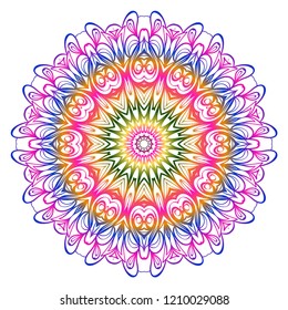 Vintage Invitation card with Mandala pattern. decorative elements. vector illustration. Anti-stress therapy pattern
