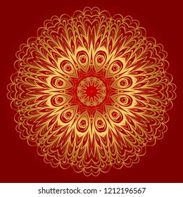 Vintage Invitation card with Mandala pattern. decorative elements. vector illustration. Anti-stress therapy pattern