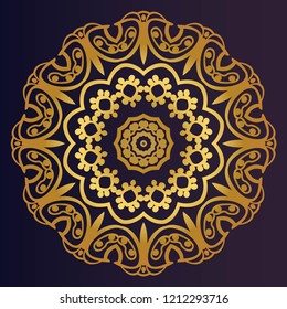Vintage Invitation card with Mandala pattern. decorative elements. vector illustration. Anti-stress therapy pattern