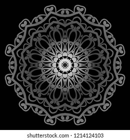 Vintage Invitation card with Mandala pattern. decorative elements. vector illustration. Anti-stress therapy pattern