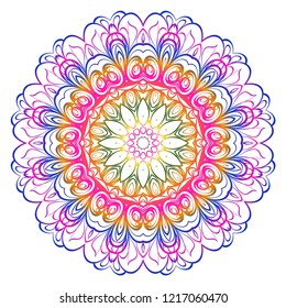 Vintage Invitation card with Mandala pattern. decorative elements. vector illustration. Anti-stress therapy pattern