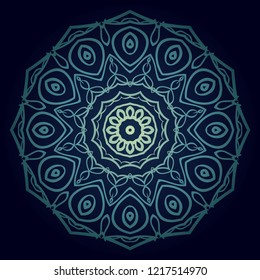 Vintage Invitation card with Mandala pattern. decorative elements. vector illustration. Anti-stress therapy pattern