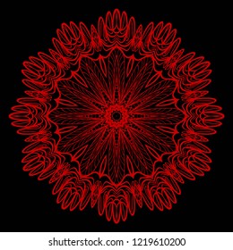 Vintage Invitation card with Mandala pattern. decorative elements. vector illustration. Anti-stress therapy pattern