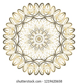 Vintage Invitation card with Mandala pattern. decorative elements. vector illustration. Anti-stress therapy pattern