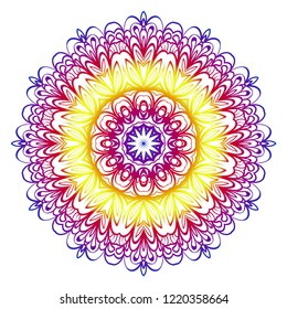 Vintage Invitation card with Mandala pattern. decorative elements. vector illustration. Anti-stress therapy pattern