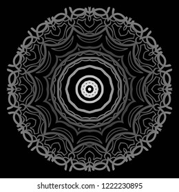 Vintage Invitation card with Mandala pattern. decorative elements. vector illustration. Anti-stress therapy pattern