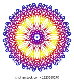 Vintage Invitation card with Mandala pattern. decorative elements. vector illustration. Anti-stress therapy pattern