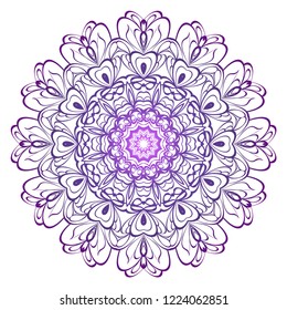 Vintage Invitation card with Mandala pattern. decorative elements. vector illustration. Anti-stress therapy pattern