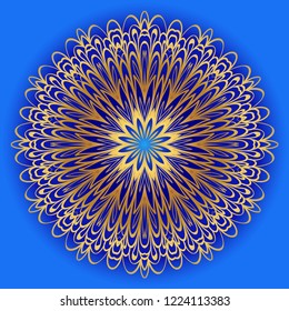 Vintage Invitation card with Mandala pattern. decorative elements. vector illustration. Anti-stress therapy pattern