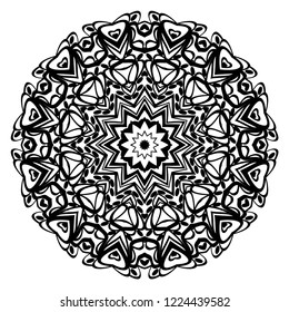Vintage Invitation card with Mandala pattern. decorative elements. vector illustration. Anti-stress therapy pattern