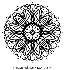 Vintage Invitation card with Mandala pattern. decorative elements. vector illustration. Anti-stress therapy pattern