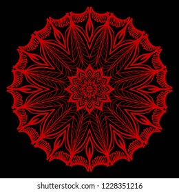Vintage Invitation card with Mandala pattern. decorative elements. vector illustration. Anti-stress therapy pattern