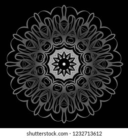 Vintage Invitation card with Mandala pattern. decorative elements. vector illustration. Anti-stress therapy pattern