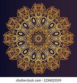 Vintage Invitation card with Mandala pattern. decorative elements. vector illustration. Anti-stress therapy pattern