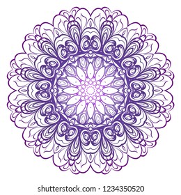 Vintage Invitation card with Mandala pattern. decorative elements. vector illustration. Anti-stress therapy pattern