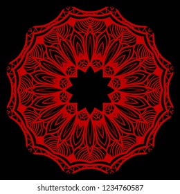 Vintage Invitation card with Mandala pattern. decorative elements. vector illustration. Anti-stress therapy pattern