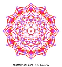 Vintage Invitation card with Mandala pattern. decorative elements. vector illustration. Anti-stress therapy pattern