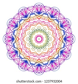 Vintage Invitation card with Mandala pattern. decorative elements. vector illustration. Anti-stress therapy pattern
