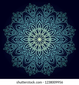 Vintage Invitation card with Mandala pattern. decorative elements. vector illustration. Anti-stress therapy pattern