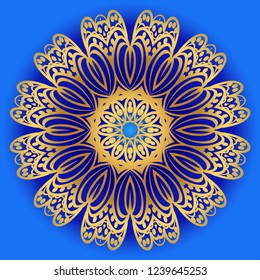 Vintage Invitation card with Mandala pattern. decorative elements. vector illustration. Anti-stress therapy pattern