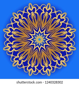 Vintage Invitation card with Mandala pattern. decorative elements. vector illustration. Anti-stress therapy pattern
