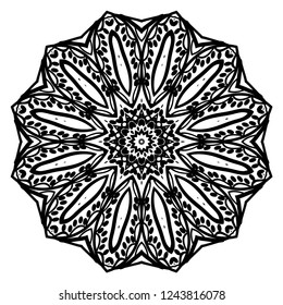 Vintage Invitation card with Mandala pattern. decorative elements. vector illustration. Anti-stress therapy pattern