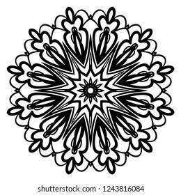Vintage Invitation card with Mandala pattern. decorative elements. vector illustration. Anti-stress therapy pattern