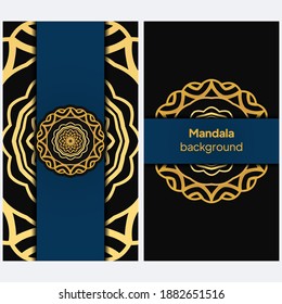 Vintage Invitation card with Mandala pattern. Beautiful Ornament. Vector illustration.