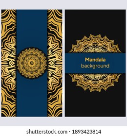 Vintage Einladung Karte mit Mandala Muster. Schönes Ornament. Vektorgrafik.