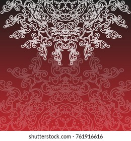 Vintage invitation card on grunge background with lace ornament. Template frame design for card.Can be used for packaging,invitations, Valentine's Day decoration,bag template.