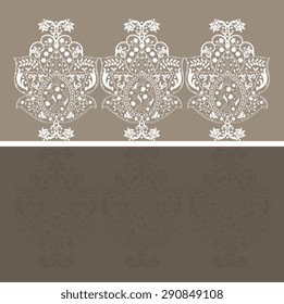 Vintage invitation card with ornate design