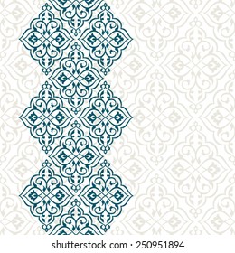 Vintage invitation card with persian pattern.