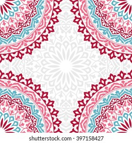 Vintage invitation card with round ornament.