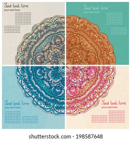 Vintage invitation card set. 