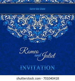 Vintage invitation card template