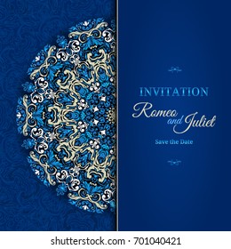 Vintage invitation card template