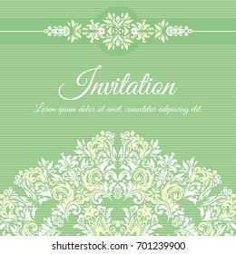 Vintage invitation card template