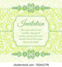 Vintage invitation card template