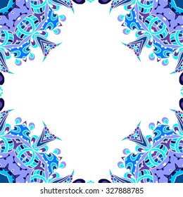 Vintage invitation card. Template frame design for card. Vintage Lace Doily. Can be used for packaging, invitations, Christmas decoration, bag template, print for packet, cup. Seamless pattern