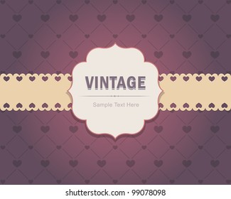 Vintage Invitation Card Vector Design