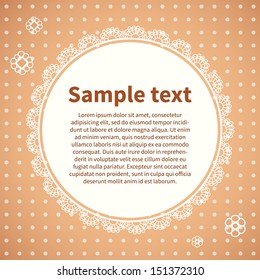 Vintage invitation card. Vector illustration.