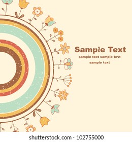 Vintage invitation Card for wedding, birthday, and other events.  Grunge effect can be removed. EPS 8 vector.