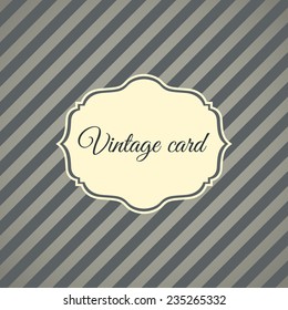 Vintage invitation card.Vector design.