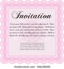 Vintage invitation. Complex background. Vector illustration.Cordial design. 