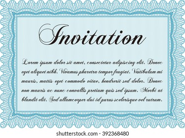Invitación vintage. Con un fondo lineal complejo. Diseño artístico. Ilustración vectorial. 
