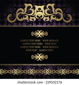 Vintage invitation. Vintage decoration. Original design. Place for text                           